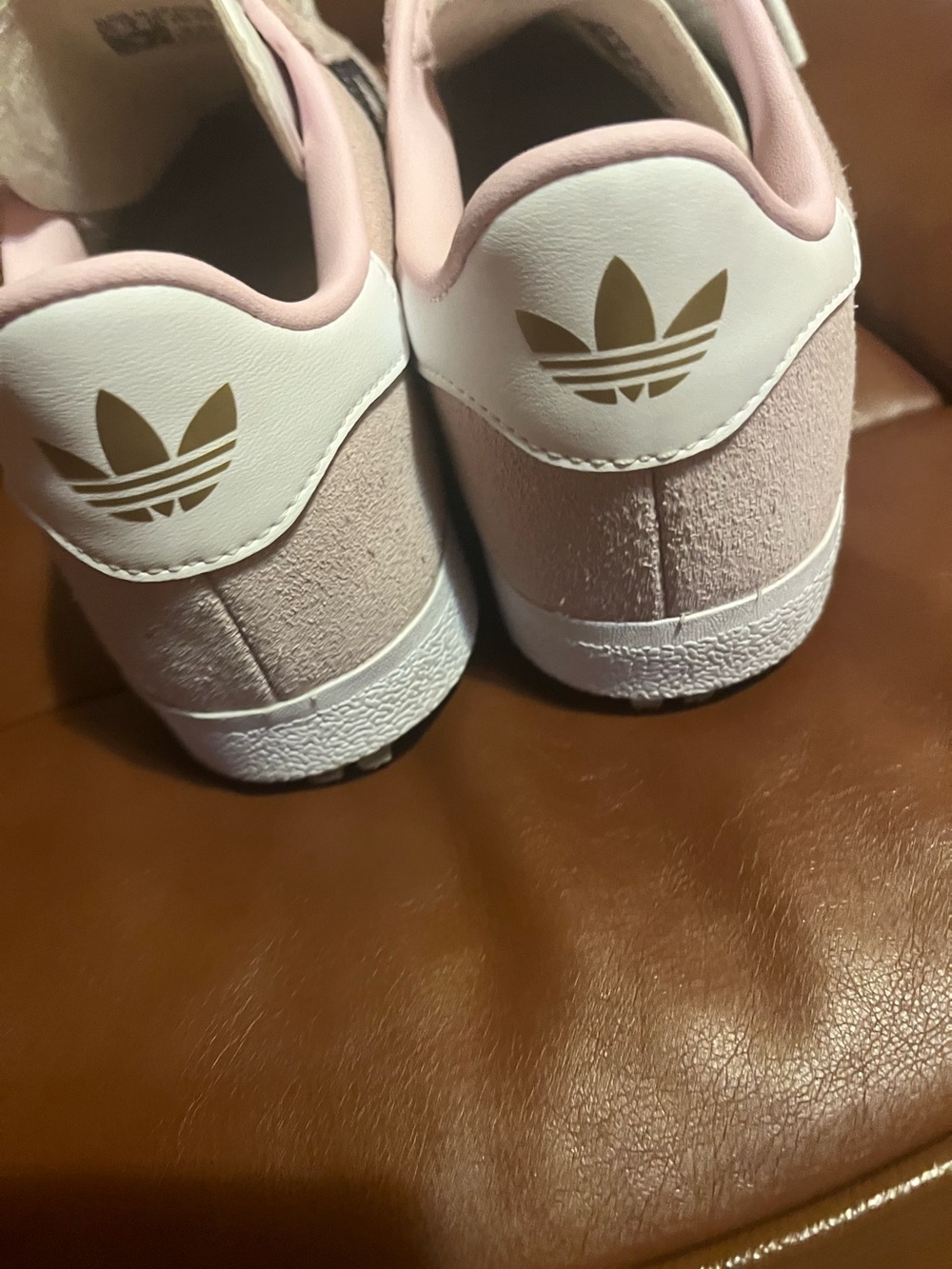 adidas Pink Gazelle Suede Sneakers with Navy Stripes - Picture 5 of 8